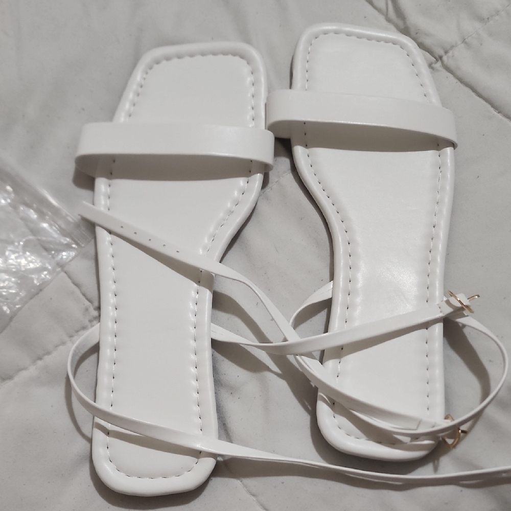 White Strappy Sandals